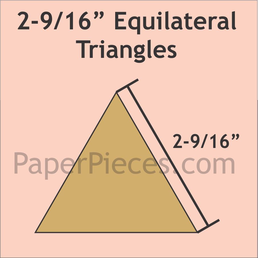 2-9/16" Equilateral Triangles