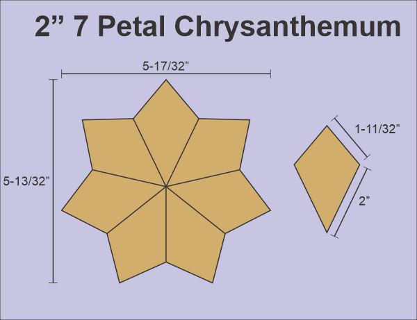 2" 7 Petal Chrysanthemum