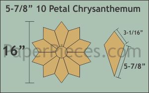 5-7/8" 10 Petal Chrysanthemums