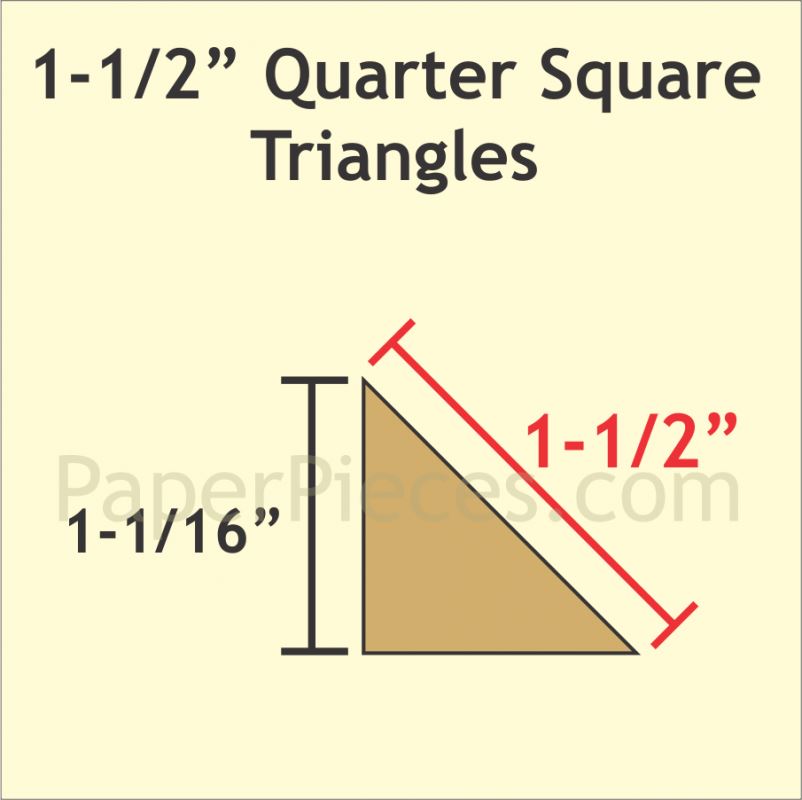1-1/2" Quarter Square Triangles