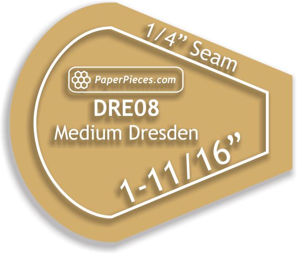5-3/4" 8 Petal Medium Dresden Plates