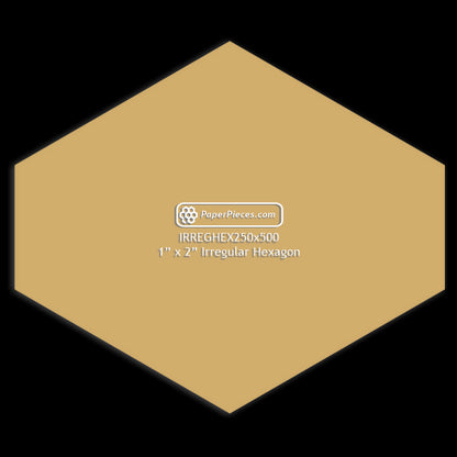 2-1/2" x 5" Irregular Hexagon