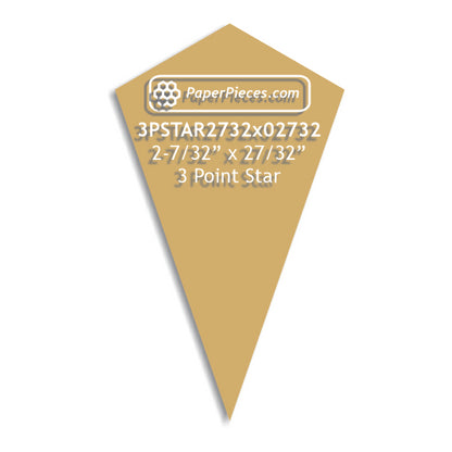 2-7/32" x 27/32" 3 Point Star