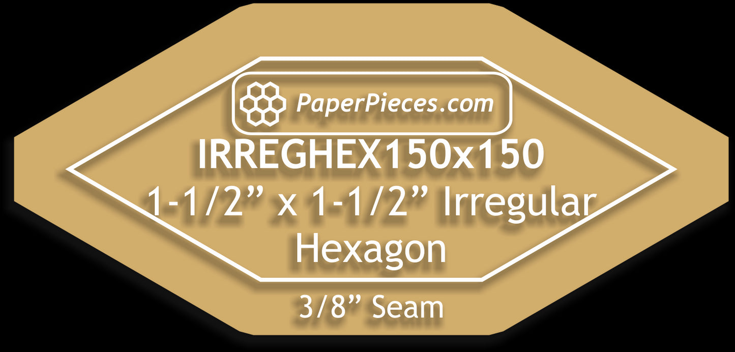 1-1/2" x 1-1/2" Irregular Hexagons