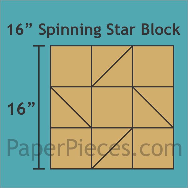 16" Spinning Star Block