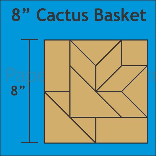 8" Cactus Basket Block