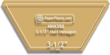 3-1/2" Half Hexagon