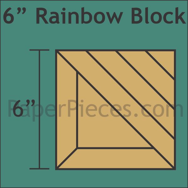 6" Rainbow Block