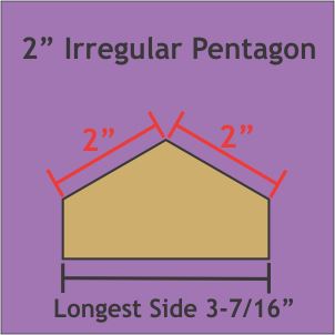 2" Irregular Pentagons