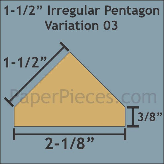 1-1/2" Irregular Pentagon Variation 03