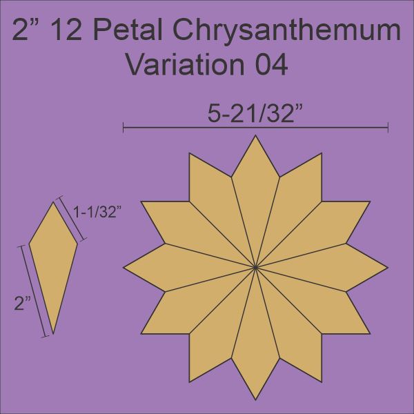 2" 12 Petal Chrysanthemum Variation 04