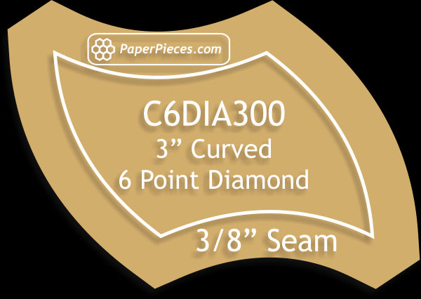 3" Curved 6 Point Diamonds