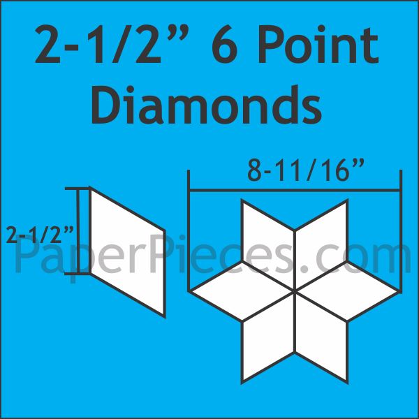 2-1/2" 6 Point Diamonds