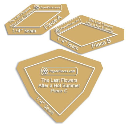 Last Flowers After a Hot Summer found in Millefiori Quilts 4 by Willyne Hammerstein