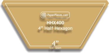 4" Half Hexagons