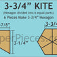 3-3/4" Hexagon Kites