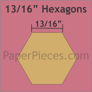 13/16" Hexagons