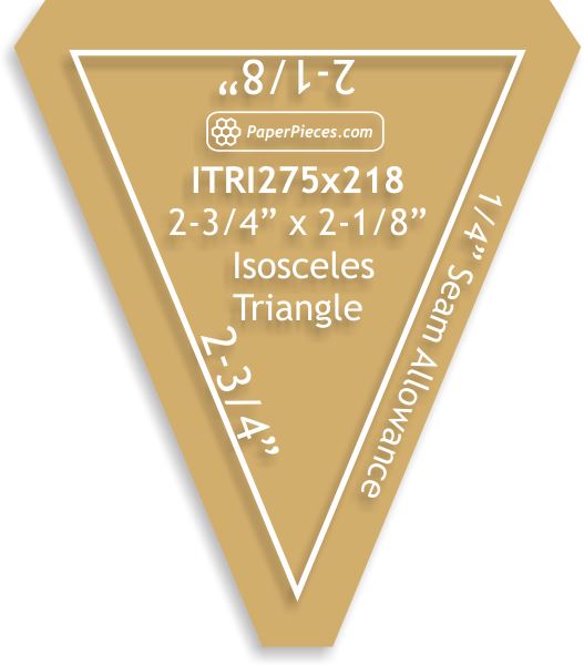2-3/4" x 2-1/8" Isosceles Triangles