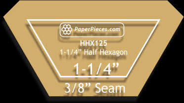 1-1/4" Half Hexagons
