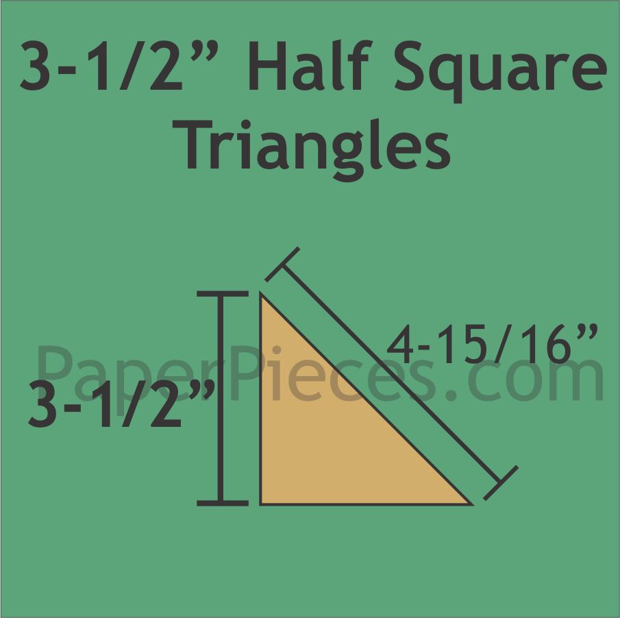 3-1/2" Half Square Triangles