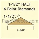 1-1/2" Half 6 Point Diamonds