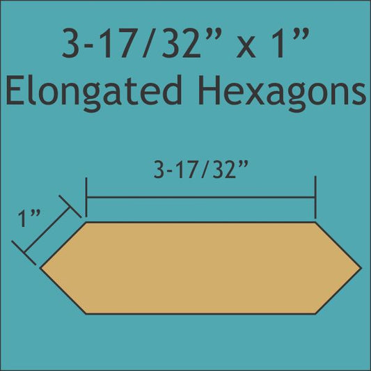 3-17/32" X 1 Elongated Hexagons
