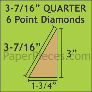 3-7/16" Quarter 6 Point Diamonds