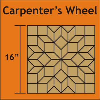 16" Carpenter's Wheel Block