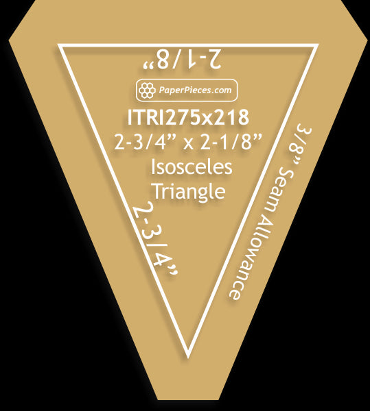 2-3/4" x 2-1/8" Isosceles Triangles