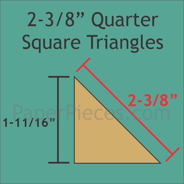 2-3/8" Quarter Square Triangles