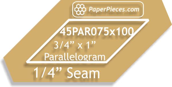 3/4" x 1" 45 Degree Parallelograms