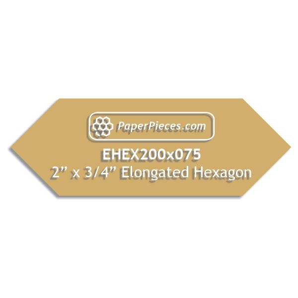 2" x 3/4" Elongated Hexagon
