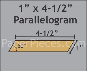 1" x 4-1/2" 60 Degree Parallelograms