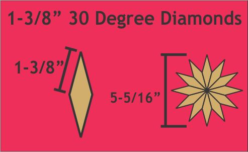 1-3/8" 30 Degree Diamonds