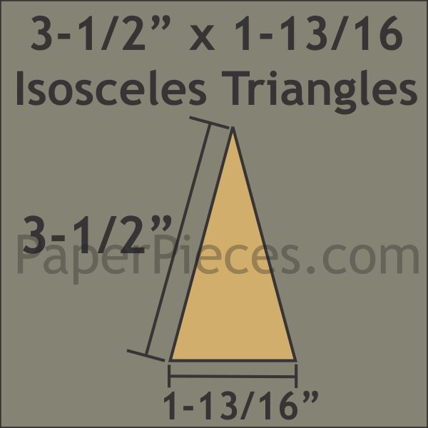 3-1/2" x 1-13/16" Isosceles Triangles