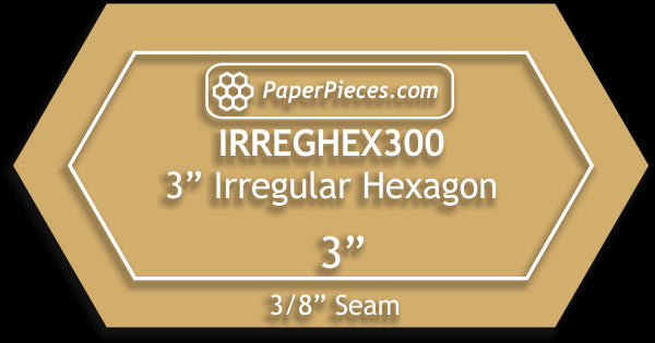 3" Irregular Hexagons