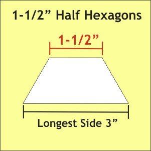 1-1/2" Half Hexagons