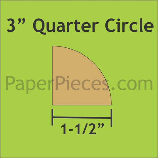 3" Quarter Circles