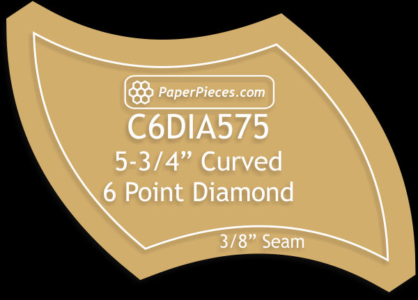 5-3/4" Curved 6 Point Diamonds