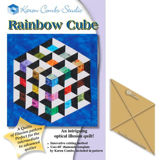 Rainbow Cube by Karen Combs with Karen Combs Large Studio Template