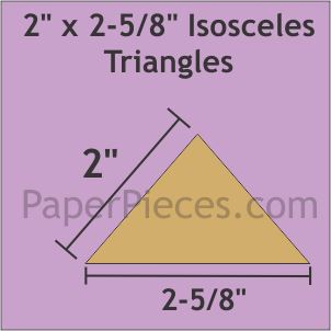 2" x 2-5/8" Isosceles Triangles
