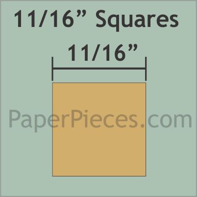 11/16" Squares