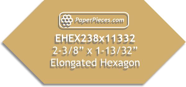 2-3/8" x 1-13-/32" Elongated Hexagons