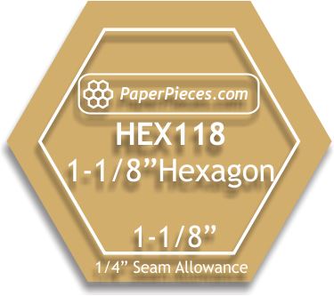 1-1/8" Hexagons