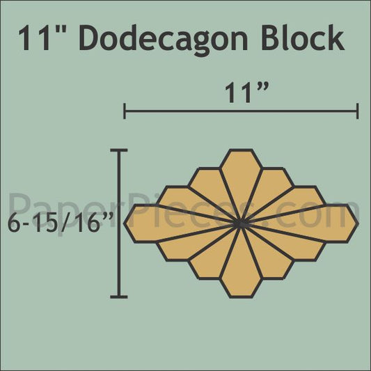 11" Dodecagon Block