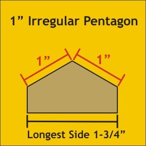 1" Irregular Pentagons