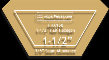 1-1/2" Half Hexagons