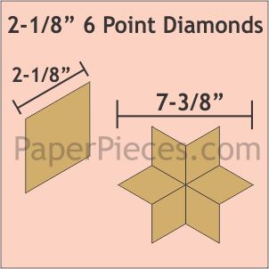 2-1/8" 6 Point Diamonds