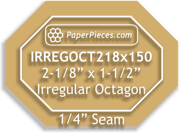 2-1/8" x 1-1/2"  Irregular Octagon