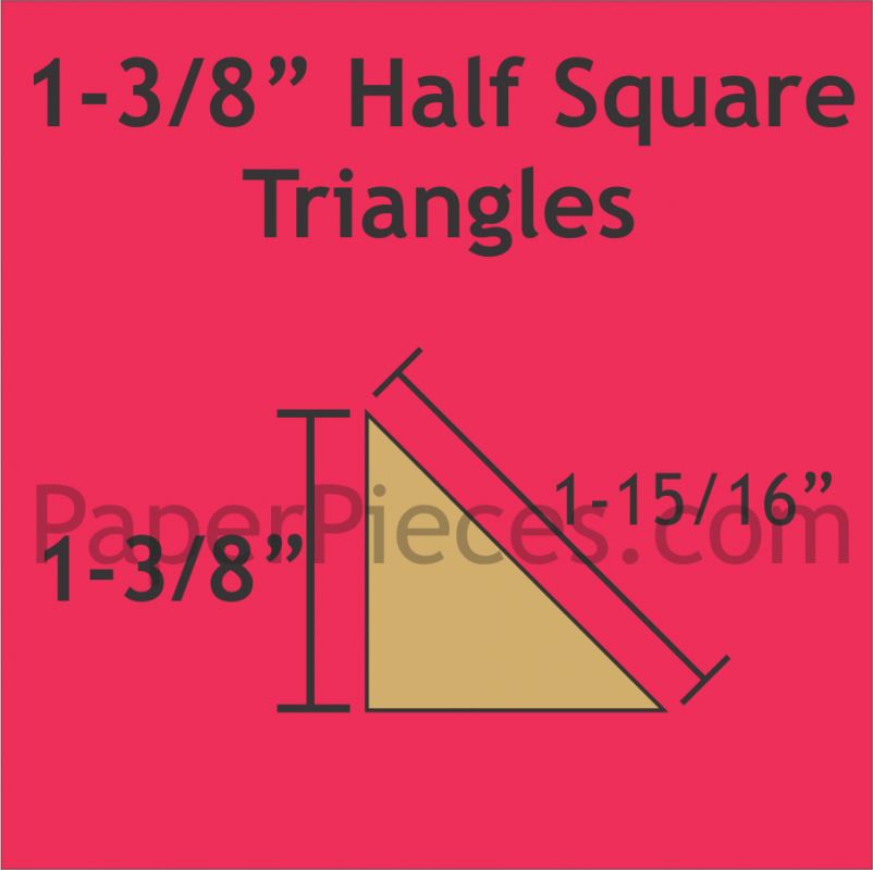 1-3/8" Half Square Triangle